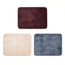 Alfombra de Baño Rectangular de 40x60cm, Tapete Suave de Fibra de Poliéster y Base de Caucho Antideslizante para Ducha y Salida de Bañera, Alfombrilla Absorbente Color Sólido - Rojo - Ver 5