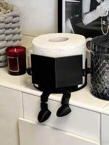 Creative Human Figure Toilet Paper Holder Cute Toilet Paper Holder Bathroom Organizer Interesting Home Decor Bathroom Accessory For Bathroom Bedroom Living Room Bathroom Essential Accessories Gifts For Friends Family Hostess - Multicolor - View 15