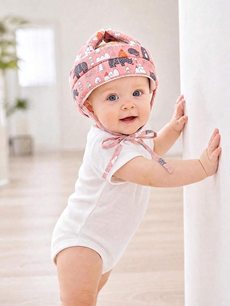 Anti-Fall Baby Helmet, Breathable Anti-Collision Toddler Walking Protection Hat, Children's Head Protection Cap, Anti-Fall Baby Helmet, Anti-Collision Toddler Walking Protection Hat, Children's Head Protection Cap - Lily Of the Valley Powder - View 4