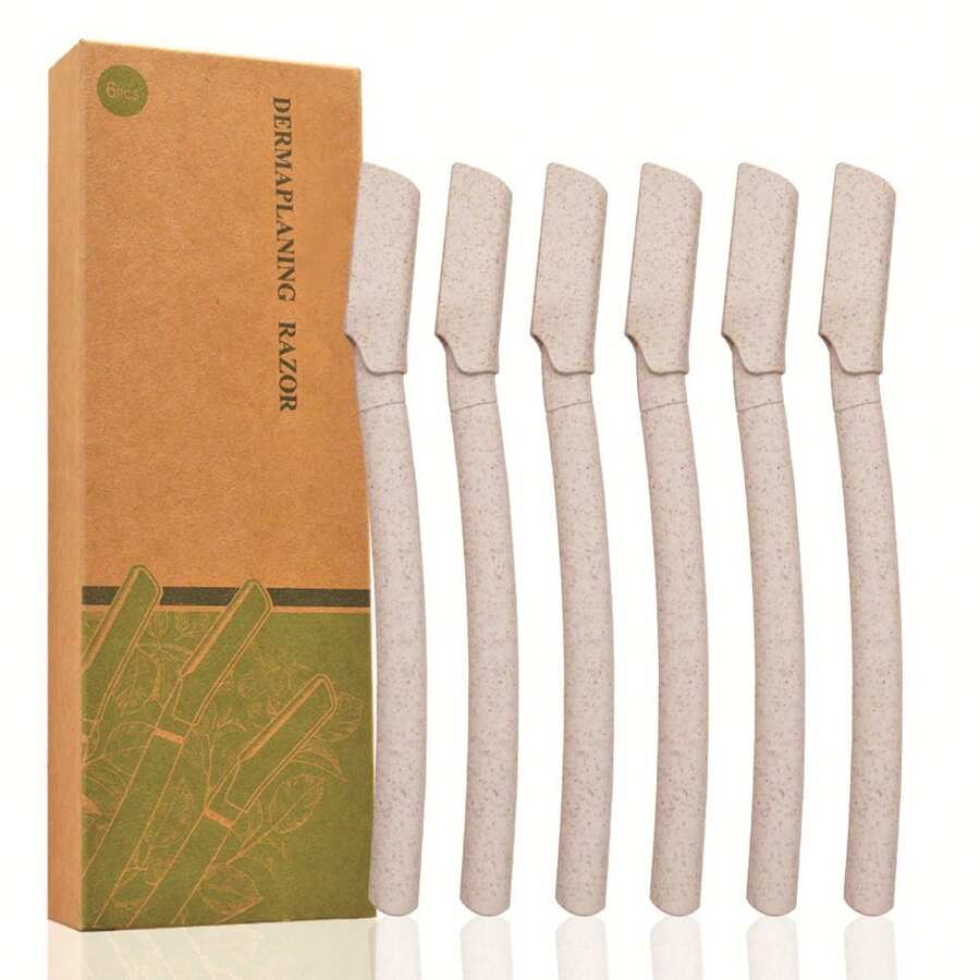 6pcs Women's Eyebrow Razors, Women's Facial Care Razors, Women's Whole Body Hair Removal Razors, Multi-Purpose Facial Hair Remover Disposable Blades Eyebrow Grooming Tools, Hair Products And Accessories For Barber Salon Beauty Travel Essentials