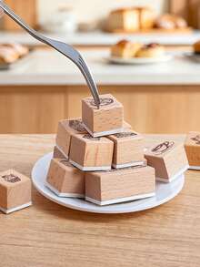 Set Of 13 Creative Food Pattern Simple Stamps Per Box, Various Dessert Pattern Vintage Stamps, Perfect For Decorating Greeting Cards, Scrapbooks, Or DIY Food-Themed Journals. - Sets - View 12