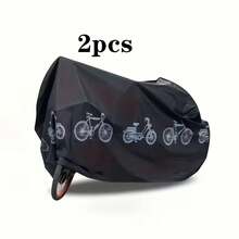 1pc Premium Bicycle Cover, Universal Bicycle Cover With Black Bicycle Silhouette Design, For Outdoor Parking, Rainproof, Long-Term Sun Protection, Foldable Storage, Bicycle Dust Cover, Bicycle Accessories - Multicolor - View 13