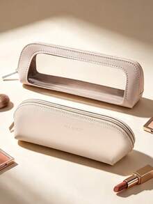 MAANGE Large Capacity Portable Travel Zipper Makeup Bag, Multi-Functional Makeup Brush Storage Organizer - Multicolor - View 4