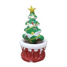 1pc Inflatable Santa Claus Cooler, Summer Cool Floating Ice Bucket For Drinks Storage, Birthday Party Supplies, Pool Accessories - Ice Bucket - View 2