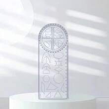 3 Styles Multifunctional Geometric Drawing Ruler, Transparent 360° Rotatable Measuring Template Ruler, Combines Compass And Protractor Functions, Suitable For School Supplies, Learning Supplies, Ideal For Students' Math And Geometry Learning, Perfect Gift For Teacher's Day, National Day, Saudi National Day - Multifunctional - View 8