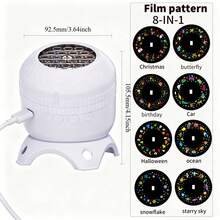Dynamic 360° Rotating Ocean Wave Projecto,Aquarium Projector For Bedroom, USB Plug Dimmable Mood Light For Kids Bedroom Meditation - Multicolor - View 9