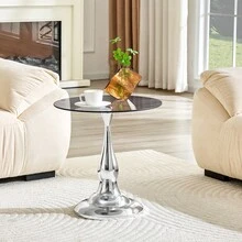 Tables - Silver + Glass+Metal - View 10