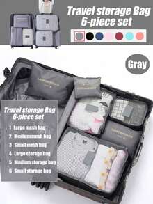 6pcs/Set Foldable Clothes Storage Bags With Handles, Large Capacity Quilt Blanket Clothing Storage Bags, Suitcase Compression Packing Bags, Bed Under Dorm Moving Seasonal Storage Organizer, Back To School College Dorm Essentials, Christmas Seasonal Home Storage Multi-Size Combination, Suitable For Multiple Scenarios - Multicolor - View 21