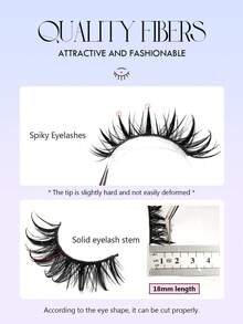 5 Pairs Wet Look Anime Doll False Eyelashes - Cosplay & Cartoon False Lashes, Beginner Friendly, Reusable, Cute Makeup False Eyelash Strips, Eyelashes, False Lashes - 尖尾漫畫款 - 查看 2