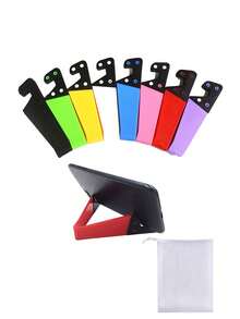 Portable Cell Phone Stand With Anti-Slip Base For Firm Grip Compact Mobile Phone Holder For Men Women Lightweight Cellphone Stand Great For Daily Desk Tasks Office Desk Room Decor Home Bedroom Holiday Camping Travel Essentials Accessories - Multicolor - View 9