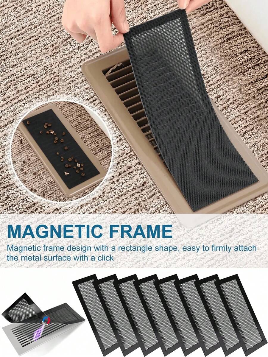 Magnetic Vent Cover 4x10 Inch PVC Mesh Dust-Proof Debris-Proof Insect-Proof For Ceiling And Floor Vents - Multicolor - View 1
