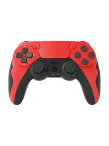GAMINJA P48 Wireless Controller, Compatible With P4/P4 Slim/P4 Pro/PC, Dual Vibration, Speaker, 6-Axis Gyroscope, Headphone Jack, Touchpad And LED Lights, Red - Red - View 11