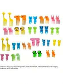 200pcs Creative Zoo Fruit Picks, Fruit Platter Decoration Picks, Cartoon Fruit Forks, Dessert Cake Decoration Picks - Multicolor - View 9