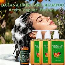 Batana Oil Shampoo,Champú Batana con Extracto de Romero para nutrir el cabello, champú para dar volumen y proteger el cabelludo-300ml/3pcs - Champú + aceite capilar - Ver 3