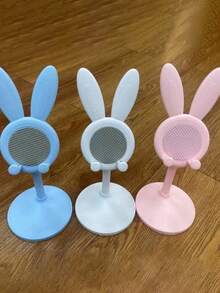 1pc Desktop Accessory: Cute Cartoon Rabbit Desktop Phone Holder, Universal Adjustable Telescopic Height Stand, Suitable For Tablets, Ideal For School, Living Room, Bedroom And Other Home Environments, Practical And Convenient Halloween/Christmas Gift - Multicolor - View 6