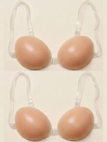 Transparent Strap Invisible Silicone Bra, Women's Invisible Adhesive Bra, With A Lift Design, Suitable For Wedding Dresses And Deep V-Neck Clothing. - Multicolor - View 13