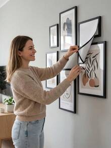 1pc A4 Size Magnetic Self-Adhesive Photo Frame, Portable Wall-Mounted Plastic Photo Frame And Document Display Frame, Suitable For Photos, Magnetic Whiteboard, Minimalist Decor, Magnetic Photo Frame And Folder, No Screws/Installation Required - Multiple Styles - View 1