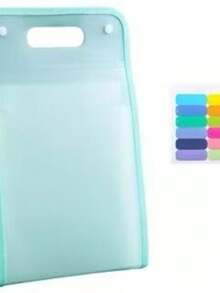 Pasta Sanfonada Para Documento Com 12 Divisórias E Pasta Prancheta Tamanho A4 Escritório De Escolar - Conjuntos - Visão 5