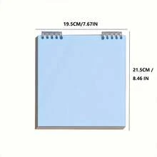 1Pc Minimalist Square Grid Loose-Leaf Notebook,8.46 Inches*7.68 Inches,21.5*19.5cm - Flip-Top Journal For Daily Office Use - Multicolor - View 6