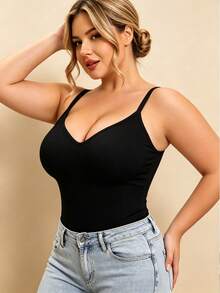 3 potong, EssElegance, Tank Top Ukuran Besar, Gaya Musim Semi/Panas, Gaya Sepanjang Musim, Gaya Olahraga, Bra Olahraga Ukuran Besar, Tank Top Olahraga Ukuran Besar, Bergaris, Tanpa Punggung - MultiWarna - View 9