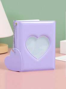 Minimalist Solid Color Photo Storage Album - Used For Storing Photo Albums, Heart-Shaped Hollow Photo Card Holder, Suitable As A Small Gift For Colleagues, Family And Loved Ones - Multicolor - View 9