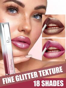 Pudaier Lip Gloss Matte Metalik Tahan Air & Anti Luntur, Hadiah Hari Valentine, Cocok untuk Semua Warna Kulit - 07 - View 3