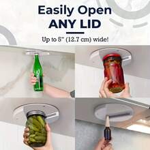 1pc Can Opener Set, Heavy Duty Rotary Plastic Can Opener With Ergonomic Handle, Adjustable Multi-Size Lid Grip Tool, Manual Bottle Cap Opener, Kitchen Gadget, Easily Open Cans, Bottles And Jars, Modern Kitchen Tool, Home Cooking Essential - View 3