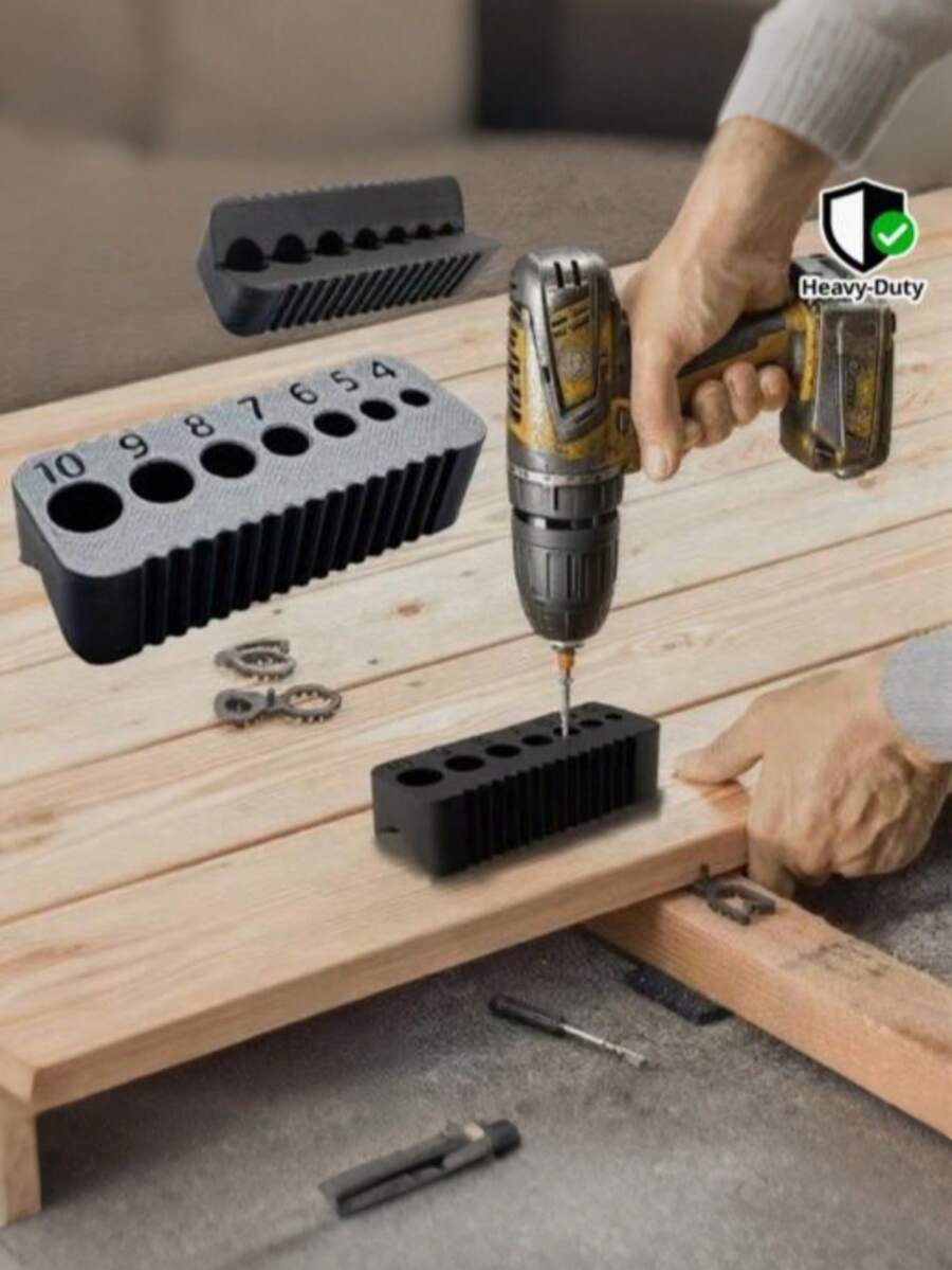 Jig Pemandu Bor, Panduan Pengeboran, Cocok untuk Mata Bor Berukuran 4-10mm. Sistem Penyelarasan Tugas Berat dengan Panduan Bernomor yang Kompatibel dengan Bor, Tambahan Pengeboran Presisi untuk Proyek Kerajinan Tangan, Konstruksi Rangka & Dek (Pencari Mata Bor)