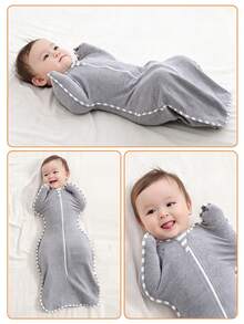 1pc Baby Swaddle Sleeping Bag, Newborn Baby Clothing, Newborn Essentials, Baby Boy Sleeping Bag - Multicolor - View 9