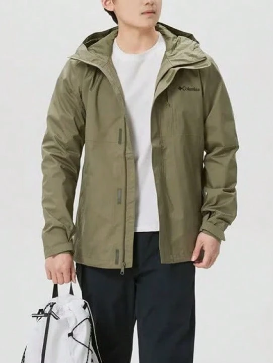 Columbia New Men's Outdoor Hiking Mountain Jacket, Waterproof Sports Softshell Coat - Army Green - View 1