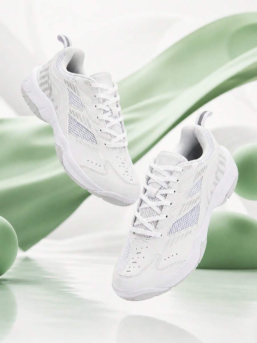 KUMPOO Men's Training Shoes Low-Top Anti-Slip Cushioning Lightweight Daily Sports Shoes KHR-D16 - White - View 1