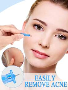 200/100/50PCS Super Sharp Acne Needle, Disposable Closed-End Needle For Removing Blackheads, Squeezing Pimples, Picking Pimples, Facial Cleansing Tools - Blue - View 2