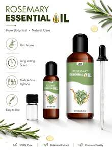 Rosemary Essential Oil Multiple Sizes 100ml 30ml For Diffuser, Diffuser Stone, Humidifier, Candle, Suitable For Bedroom, Car, Room, Bathroom, Home Decor Etc., Gentle & Fresh, Alcohol-Free - Rosemary Essential Oil - View 9