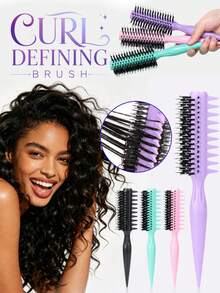 1pc Curly Hair Styling Comb, Curl Definition Detangling Comb With Tail Comb, Root Volumizing Styling Comb, Suitable For Wavy, Curly, Coily Hair, Women & Girls Wet/Dry Hair Styling Tool - Multicolor - View 11