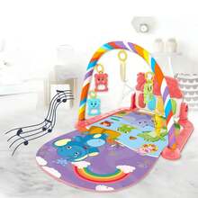 Alfombra de juegos para bebés, soporte paraúsica, alfombra de piano, gimnasio para gatear, juguetes educativos para la educación temprana, regalo para el crecimiento del recién nacido. - Azul - Ver 2