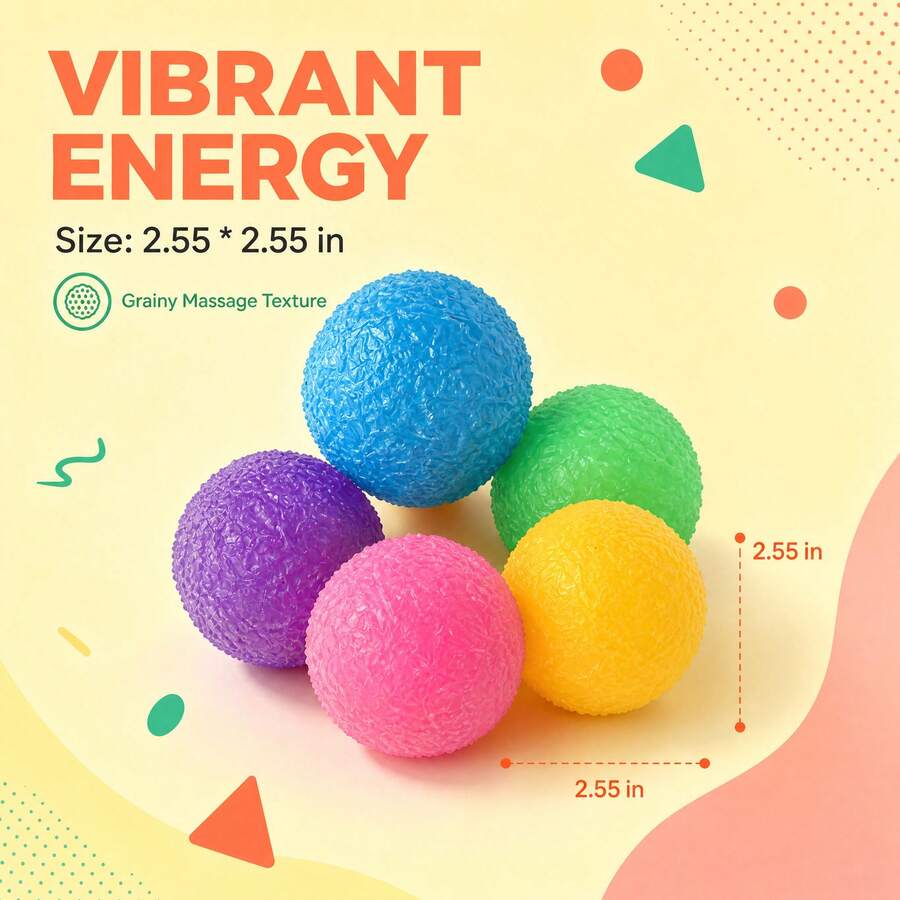 1pc Non-Rebound Textured Round Stress Ball, Soft Squeeze Decompression ...