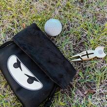 1 Buah Tas Serut Golf Motif Pahlawan Bertopeng, Kantong Penyimpanan PU Portabel untuk Bola Golf, Tee, dan Aksesoris Golf Kecil, Perlengkapan Golf Premium Sederhana & Bergaya untuk Pria & Wanita - MultiWarna - View 7