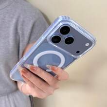 Casing Ponsel Pengisian Magnetik Kompatibel dengan iPhone 18 Pro 18 Pro Max, Penutup Tipis Akrilik Bening untuk 13 11 16 Pro Max 17 Pro Max 15 14 Plus 12 Mini 16e 17e - Clear - View 4