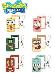 SpongeBob SquarePants SquarePants Cartoon Card Holder - Student ID, Cafeteria Meal Card, Badge, Campus Bus Metro Access Card Protective Cover - Multicolor - View 1