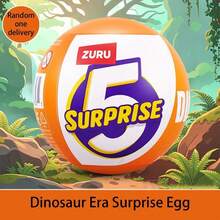 ZURU 5 Surprise Egg Jurassic World Dinosaur Educational Toy Blind Box, Interactive Toy, Holiday Gift, Birthday Gift For Boys - Orange - View 1