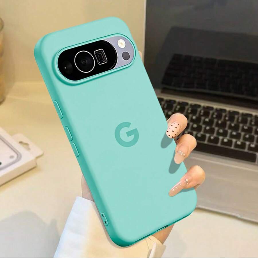 親膚液態矽膠手機殼 適用 Pixel 6 6A 7 7 Pro 8 8 Pro 9 9 Pro 9 Pro XL 10 10A 10 Pro XL - 淡青色 - 查看 1