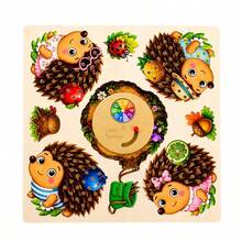 Children's Rotating Hedgehog Game Toy, Color & Number Matching Interactive Educational Toy, Math Enlightenment Home Learning Toy, Kids Birthday Gift Christmas Gift - Multicolor - View 6