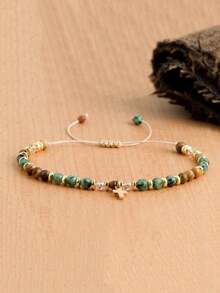 1 pieza Brazalete minimalista de moda, accesorio versátil adecuado para niñas, fiestas, regalos y uso diario - Multicolor - Ver 4