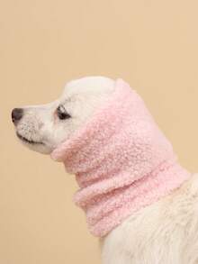 Pink Thin Polyester Fleece Comfortable Warm Pet Hat, Suitable For Cats And Dogs, With Elastic Ear Protection Hood, Happy Dog, Cat Supplies, Dog Accessories, Indoor And Outdoor Use - Pink - View 6