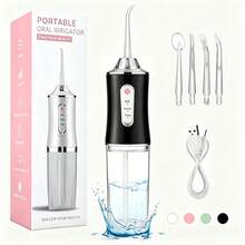 Electric Water Flosser, Portable Water Flosser With 3 Modes And 4 Nozzles, Wireless USB 800mAh Battery Rechargeable Water Flosser, Suitable For Travel, Home, Braces And Dental Care, Perfect As A Holiday Gift - Multicolor - View 13