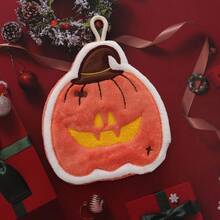 4/1pc Halloween Hanging Towels, Super Absorbent Thickened Coral Fleece Towels, Ghost And Pumpkin Halloween Decorative Towels, Suitable For Bathroom, Kitchen And Living Room, Heat-Resistant Thickened Pads, Cute And Quirky Home Decor - Multicolor - View 12
