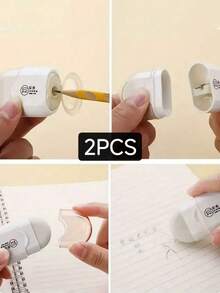 1pc Creative Stationery Correction Tape, Pencil Sharpener & Eraser 2-In-1, Creative Multi-Functional Learning Supplies Office Supplies, Back To School Student Gift - Multi-color - View 9