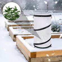 1 Peça Capa de Proteção de Plantas de Inverno, Tenda Anti-Congelamento Redonda para Plantas de Jardim, Capa Anti-Pragas para Flores de Jardim Externo, À Prova de Vento e Respirável Anti-Congelamento, Adequada para Vegetais, Frutas, Flores e Jardim Externo, Previne Danos de Insetos e Pássaros, Portátil Pop-Up, Capa de Proteção de Plantas Dobrável e Quente, Proteção Contra Neve e Geada Interna e Externa - Cobertura cilíndrica para plantas - Visão 2