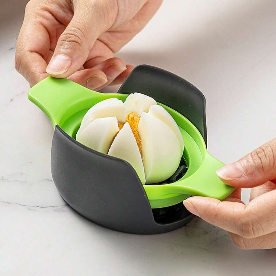 3-In-1 Multifunctional Stainless Steel Egg Slicer, Korean Style Egg Divider And Cutter, Kitchen Gadget - Multicolor - View 1
