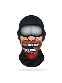 1pc Funny Skull Full Face Mask, Outdoor Cycling Sun Protection Breathable Quick-Dry Headwear - Multicolor - View 5